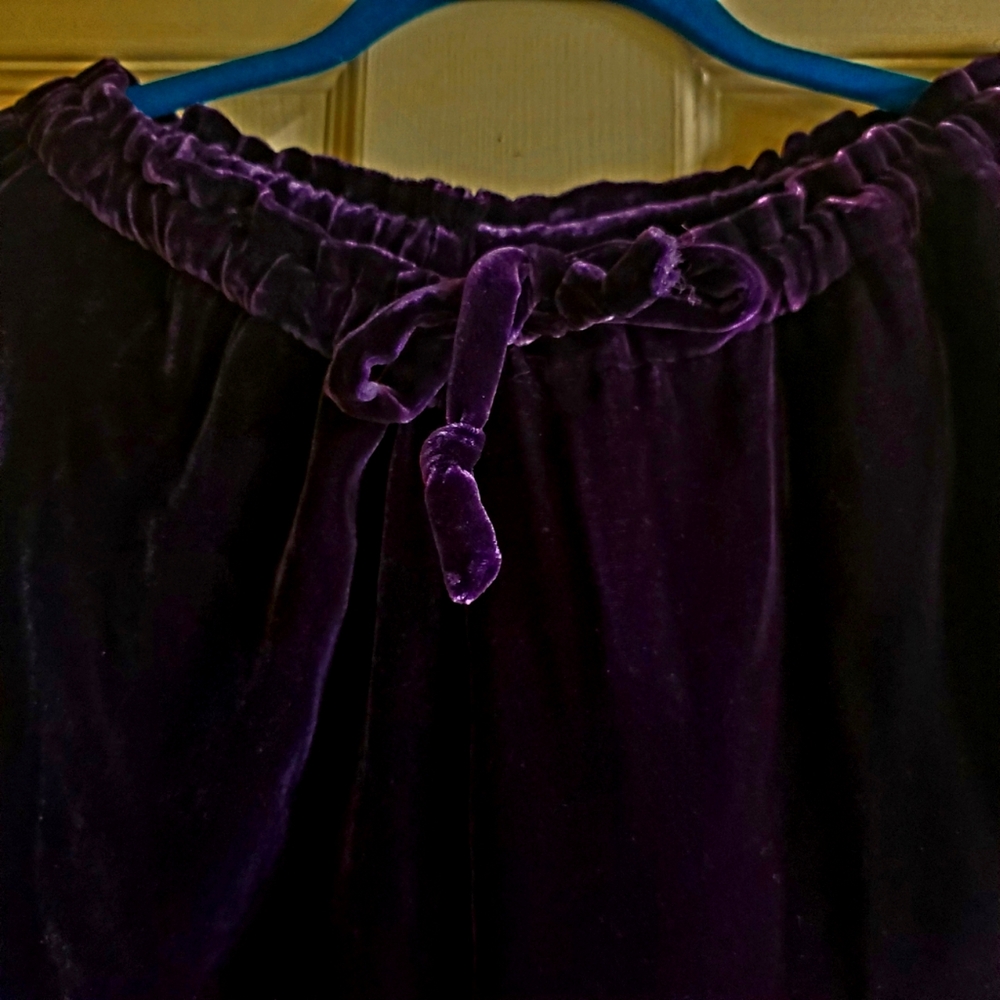Moda Int'l purple velvet pants S